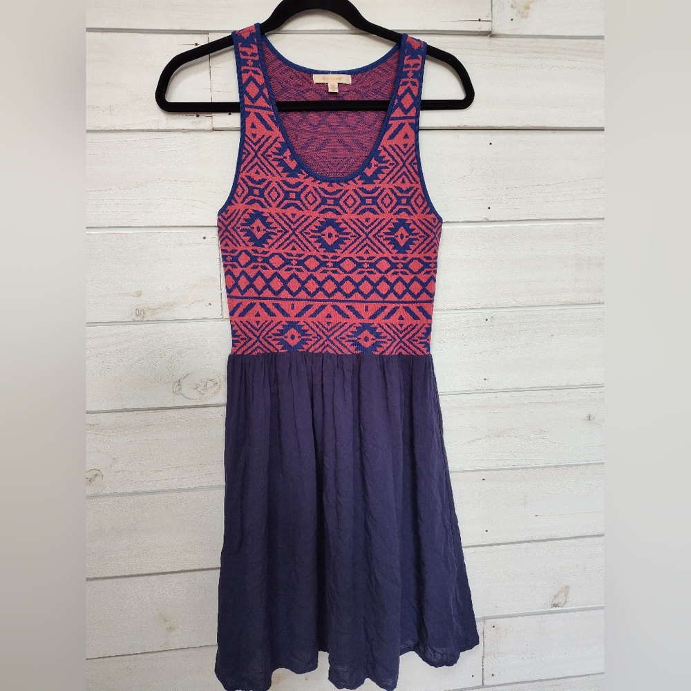 Skies Are Blue Womens Knit Top Sleeveless Fit & Flare Tank Dress
